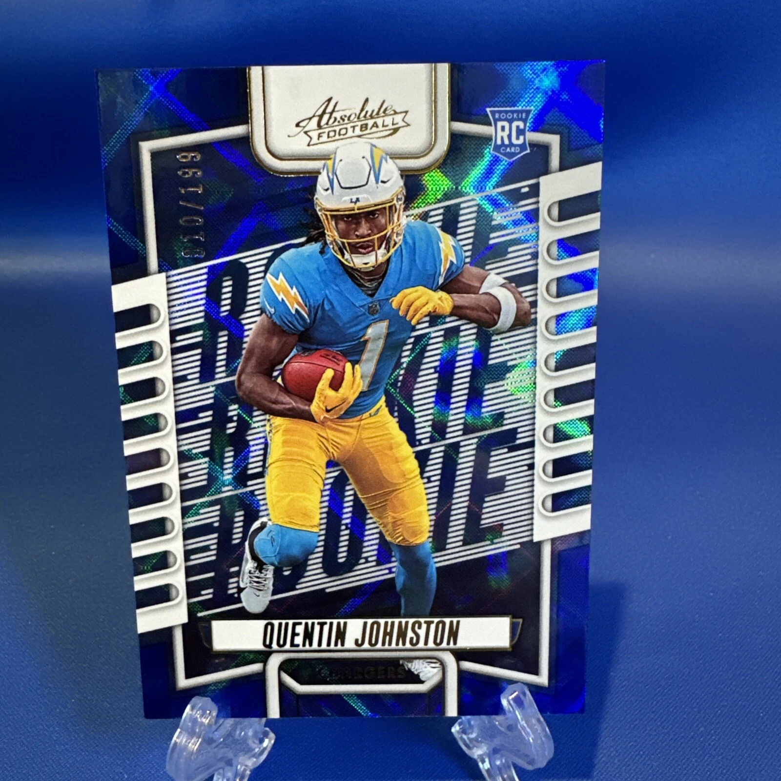 2023 Panini Absolute 152/199 "Blue Diamonds" Quentin Johnston #110 RC LA Charger