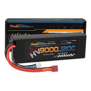 Powerhobby 2S 7.6V HV + Graphene 9000MAh 120c Lipo Battery w Deans Plug - Picture 1 of 4