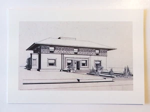 Frank Lloyd Wright Foundation William Winslow House 1893 biglietto di auguri e invio - Foto 1 di 2