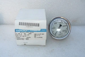 ASHCROFT 3QA43702-009 METRIC CASE GAUGE TYPE 1008 NEW - Picture 1 of 3