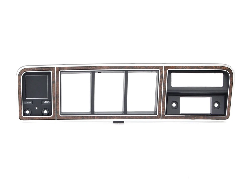 Ford F-100 1973-79 camioneta, 78-79 Bronco tablero bisel - cromo/grano madera sin aire acondicionado Foto 1 de 3