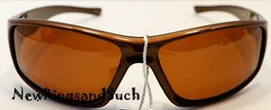 Nuevas gafas de sol envolventes rectangulares de plástico bronce polarizado UV 400 178 - Imagen 1 de 3