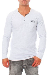 Sky Rebel T-Shirt Herren Langarm Shirt Oberteil Pulli Sweatshirt Hoodie Knöpfe - Bild 1 von 9