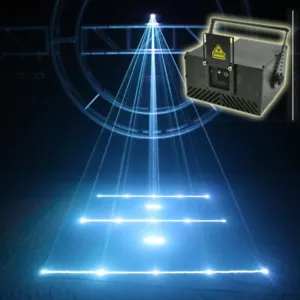 1W White Animation Laser Projector Light DMX ILDA DJ Party Club Stage Lighting - Picture 1 of 12
