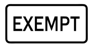 Exempt Railroad Railway Train Sticker Decal R7328 - Picture 1 of 1
