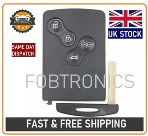 4 BUTTON SMART REMOTE KEY CASE FOB FOR RENAULT FOR LAGUNA FOR MEGANE CLIO A82) - Picture 1 of 4