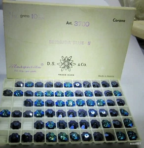 Lote 125 10mm D Swarovski Cristal Arte 3700 Corona Margarita Bermuda Azul II Cuentas - Imagen 1 de 2