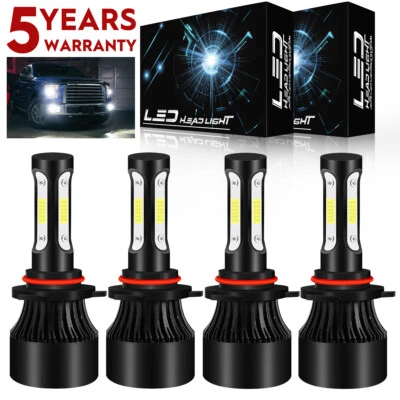 6000K Front LED Headlight Bulbs For Cadillac Fleetwood 1987-1996 Low & High Beam - Image 1 of 4