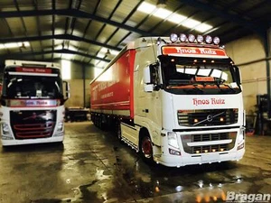 Side Bars + Amber LEDs For Volvo FH Series 2 & 3 4X2 Stainless Steel Accessories - Picture 1 of 6