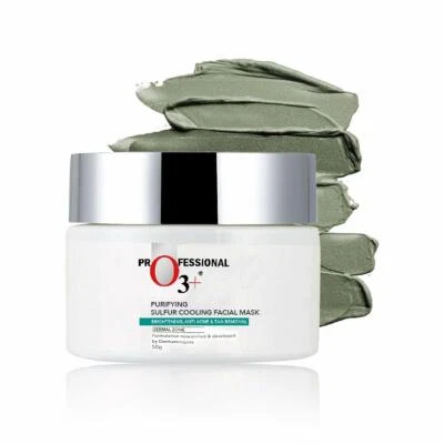 O3+ Purifying Sulfur Cooling Facial Mask For Acne Mark Removal & Radiant Glow - Image 1 of 4