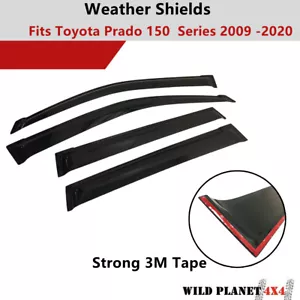 Weather Shields Window Visor fits Toyota Landcruiser Prado 150 Series 2009-2020 - Picture 1 of 6