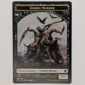 Zombie Horror Token - Dragons of Tarkir DTK Magic Card MTG - NM - Picture 1 of 2
