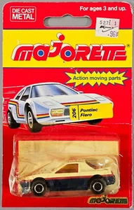Vintage Majorette Pontiac Fiero / #206 / White / #3 Turbo Tampo / Made in France - Picture 1 of 7