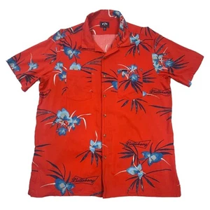 BILLABONG X BUDWEISER Shirt Men's Vacay Aloha Floral Pockets Button-Up Size XXL - Picture 1 of 19