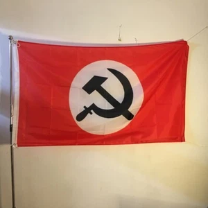 90x150cm Polyester 3X5Ft Flag Banner Decoration Of The National Bolshevik Party - Picture 1 of 5