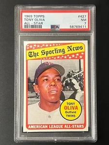 1969 Topps Tony Oliva #427 PSA 7 All-Star - Picture 1 of 2