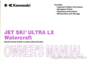 2011 Kawasaki JT1500G Jet Ski Ultra LX Owners Manual : 99987-1639 - Picture 1 of 1