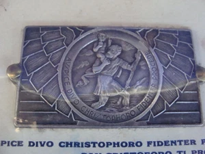 PLACCA SAN CRISTOFORO VINTAGE PER AUTO VINTAGE MOTO - Picture 1 of 4