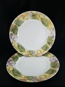 Corning Ware Corelle Tuscan Vine Dinner Plates 10 3/4" Grape Vine Set Of 2 - Picture 1 of 7
