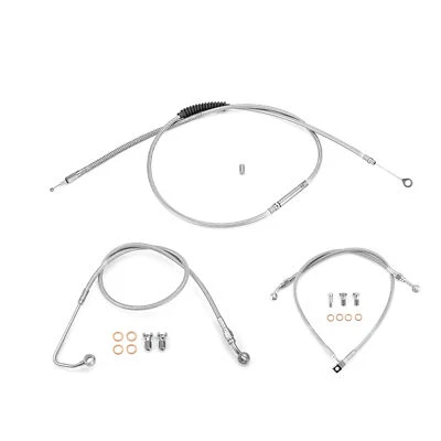 Kit de cables de embrague de línea de freno de 12" 14" para Harley Softail Deluxe 2015-2017 ABS Foto 1 de 4