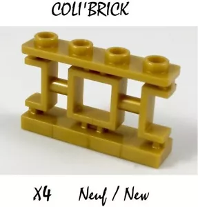 lego 32932 - 4x Barriere Clôture / Fence 1x4x2 asian Lattice - Pearl gold - Neuf - Imagen 1 de 1