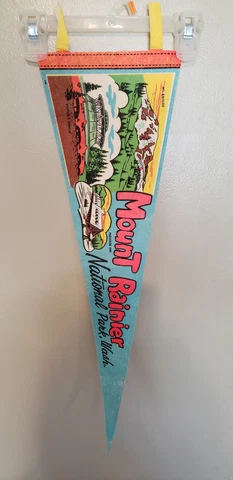 MOUNT RAINIER NATIONAL PARK WASHINGTON RETRO VINTAGE FELT PENNANT 6/23/23 Cover