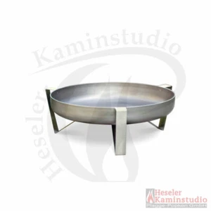Svenskav Design Feuerschale aus 3,2 mm Rohstahl Voma (63 cm) Basis in Edelstahl - Bild 1 von 3