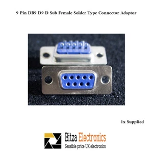 9 Pin DB9 D9 D Sub Male Solder Type Connector Adaptor Blue - Picture 1 of 2