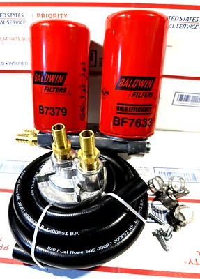 FORD Powerstroke 6.7L Dual Remote Bypass Complete Kit B7379 & BF7633 Filters - Image 1 of 4