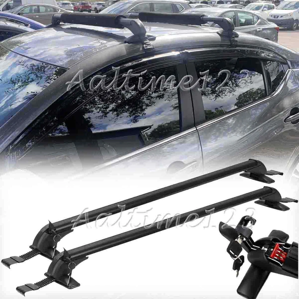 For Kia Optima Rio Stinger 43.3" Top Roof Rack Cross Bar Cargo Luggage W/ Lock - Imagem 1 de 4