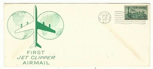 Usa: 1958; Cover first Jet Clipper air mail postmark back Paris aviation US121/ - Picture 1 of 2