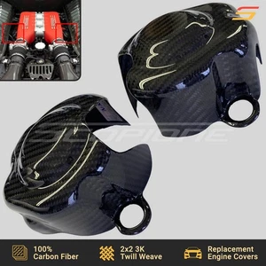 Scopione Carbon Engine Fuel Pump Sound Covers Trim for Ferrari 458 Italia Spider - Picture 1 of 6