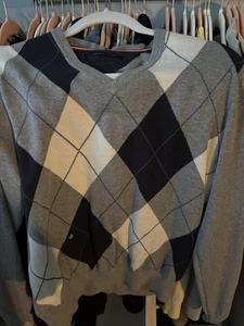 Tommy Hilfiger Sweater Size Small Boys. Argyle Pattern Sweater - Picture 1 of 3