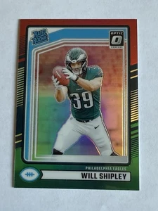 2024 Panini Donruss - Rated Rookie Will Shipley #312 Optic Preview Red &... - Bild 1 von 2