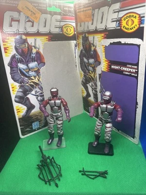 2 Hasbro GI Joe Action Figure 1990 Night Creeper ARAH w/ File Cards Incomplete! - Image 1 of 4