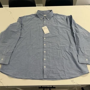 Kirrin Finch Button Down Oxford Shirt Androgynous Blue Size 24 - Picture 1 of 13