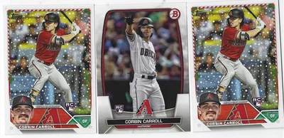 Corbin Carroll 2023 Topps cards. 7 Rookie cards, Diamondbacks - Image 1 of 4