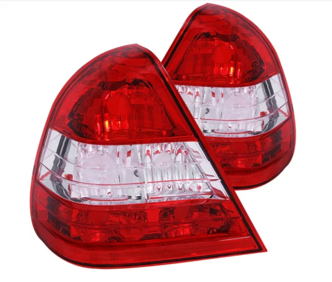 94-00 MERCEDES BENZ C CLASS TAIL LIGHTS 4DR RED CLEAR CRYSTAL W202 C280 NEW ANZO - Image 1 of 1