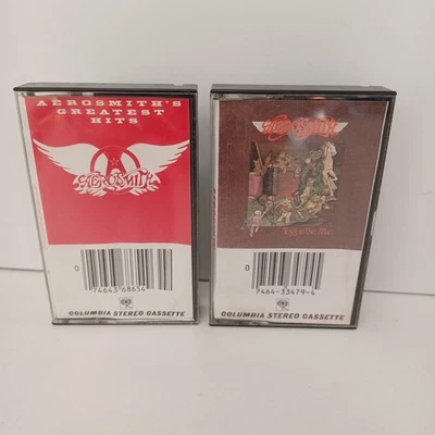 LOT of 2 Aerosmith Cassettes 1970s Greatest Hits Columbia VTG - Image 1 of 4