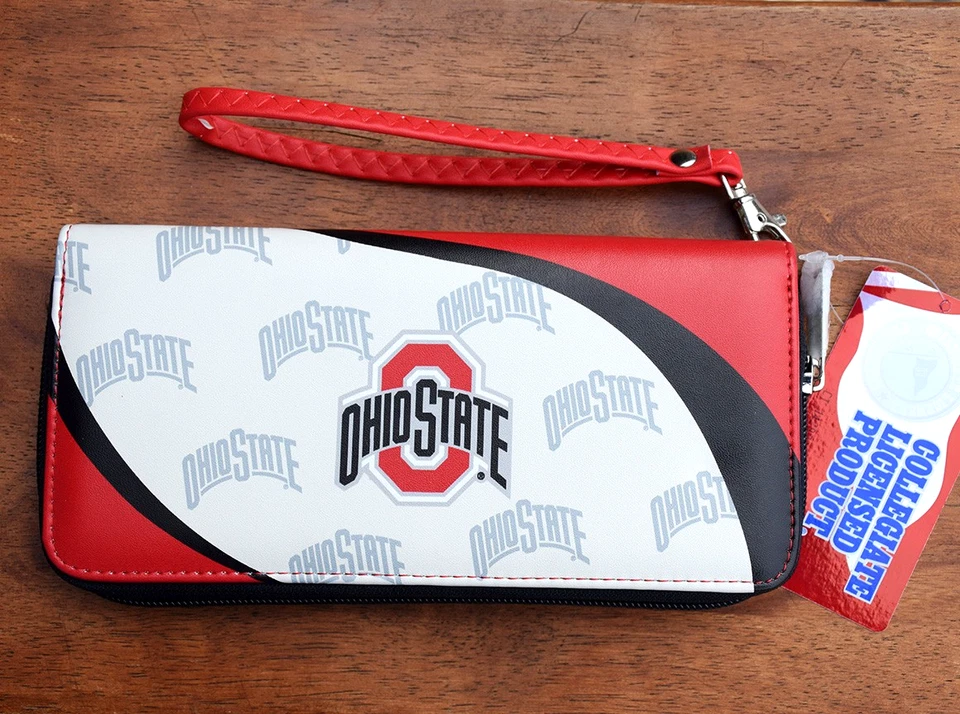 Ohio State Buckeyes Volunteers "curve" Zip Organizer Wallet Wristlet