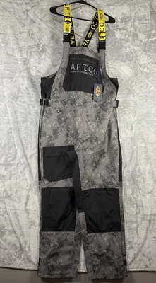 Babero Aftco Barricade para hombre grande equipo de lluvia pesca gris carbón camuflaje nuevo con etiquetas $229 Foto 1 de 4