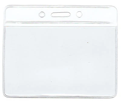 WHOLESALE 10 25 50 100 HORIZONTAL VINYL ID BADGE HOLDER INSERT 2.25"H x 3.5"W - Image 1 of 2
