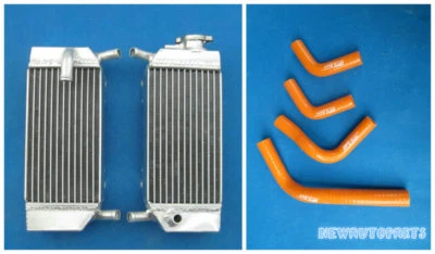 Radiador e mangueira de alumínio laranja para HONDA CRF250X CRF250R 2004-2013 06 07 08 09 - Imagem 1 de 4