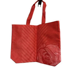Lancome (Paris) Large Tote Bag Coral Flower Floral Beach Boho Coastal Grand - Picture 1 of 6