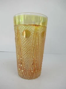 Antique Jain Indian Carnival Glass Tumblers Beaded Spears Collectibles Rare "F01 - Picture 1 of 4