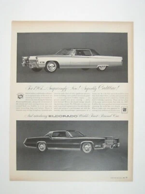 1967 Cadillac Eldorado Print Ad GM Luxury Car Personal Car Promo - Imagem 1 de 2