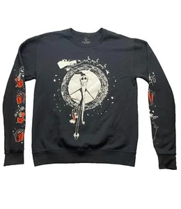 Nightmare Before Christmas Sweatshirt Womens Small Black Jack Skellington Disney - Picture 1 of 10