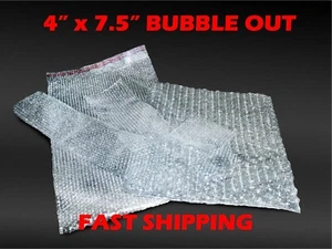 BUBBLE OUT 4" x 7.5" POUCHES BAGS WRAP CUSHIONING SELF SEAL CLEAR PROTECTIVE - Picture 1 of 2