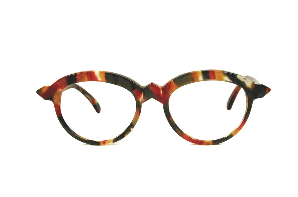 Unique Maske Odysseus Clear Tortoise Handmade P3 46mm Eyeglasses Germany 90s NOS - Image 1 of 1