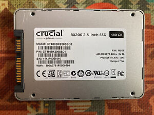 Crucial BX200 480GB SSD, SATA, 2,5'' SSD Interne (CT480BX200SSD1) Comme neuf